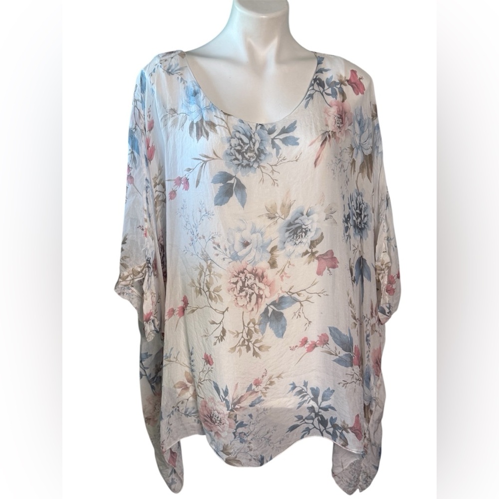 Elena Baldi Silk Oversized Tunic EUC 1X